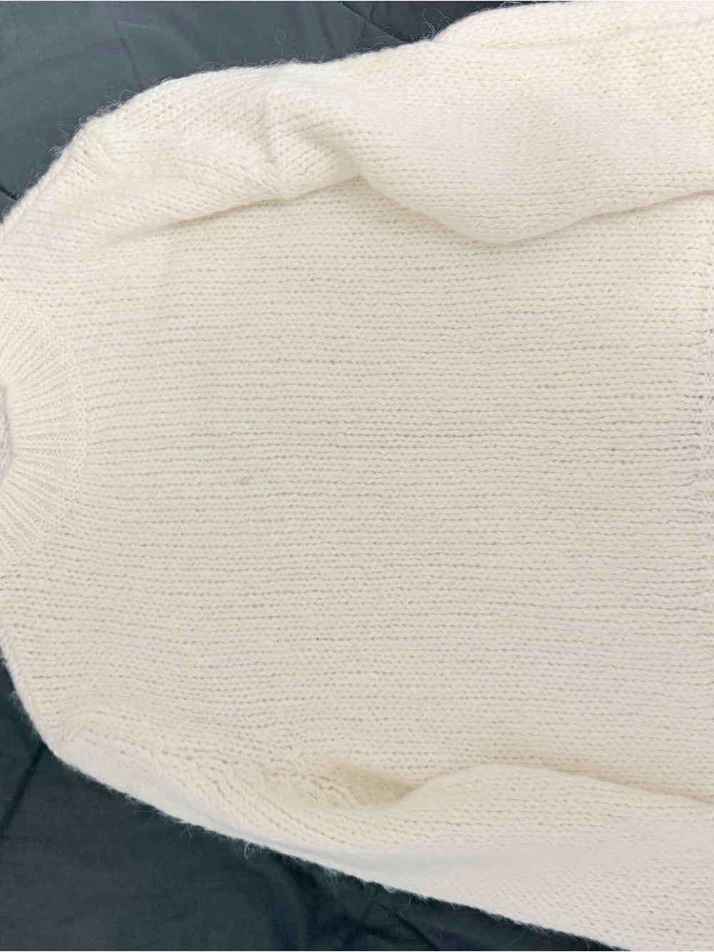 Zara Cream Crewneck Knit Sweater